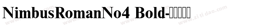 NimbusRomanNo4 Bold字体转换